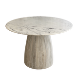 Alora Marble Wood Dining Table