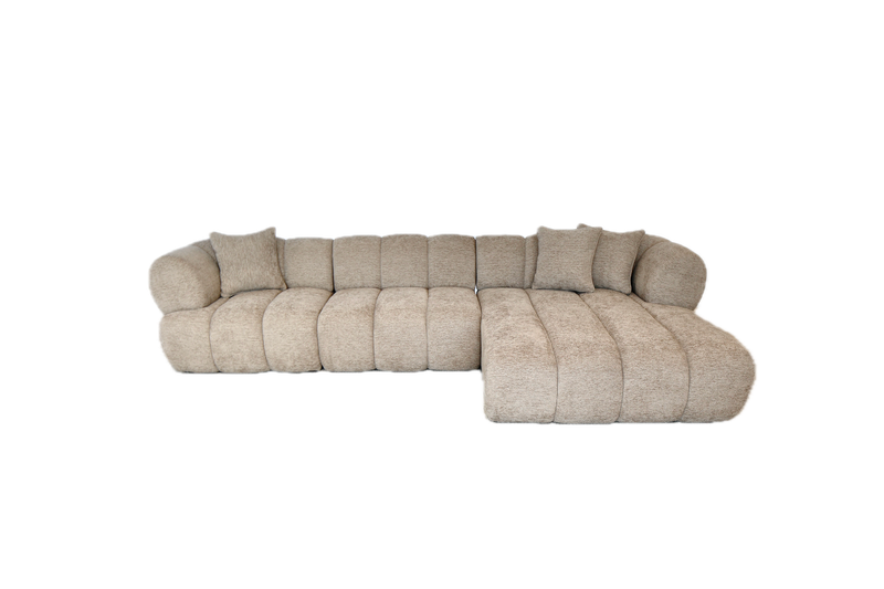 Savannah 3 Seater with Chaise - Almond