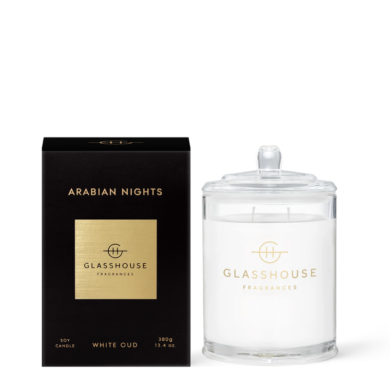 Glasshouse Arabian Nights 380g Candle - White Oud