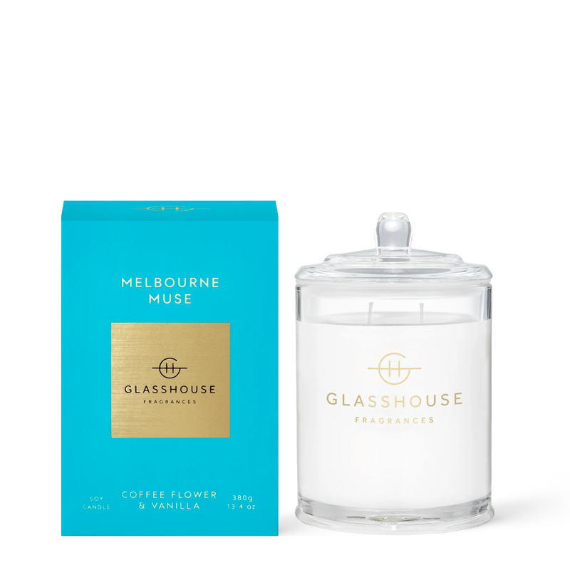 Glasshouse Melbourne Muse 380g Candle - Coffee Flower & Vanilla