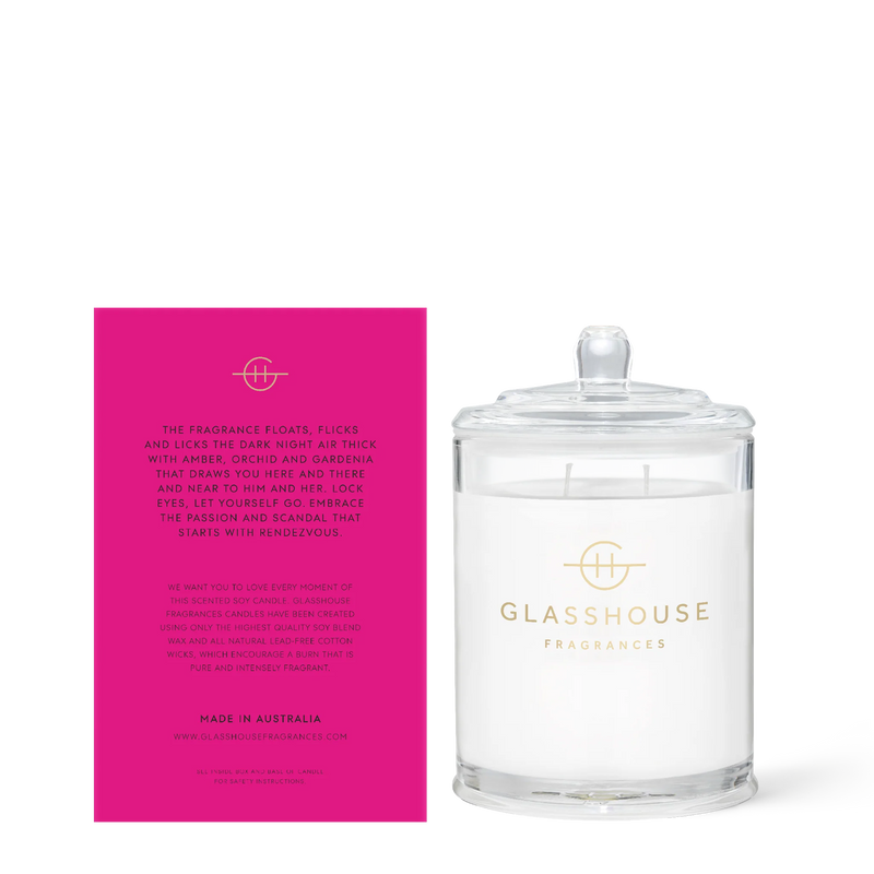 Glasshouse Rendezvous 380g Candle - Amber & Orchid