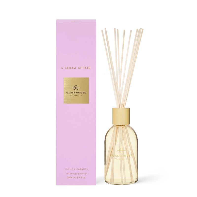Glasshouse 250ml Tahaa Affair Fragrance Diffuser - Vanilla Caramel