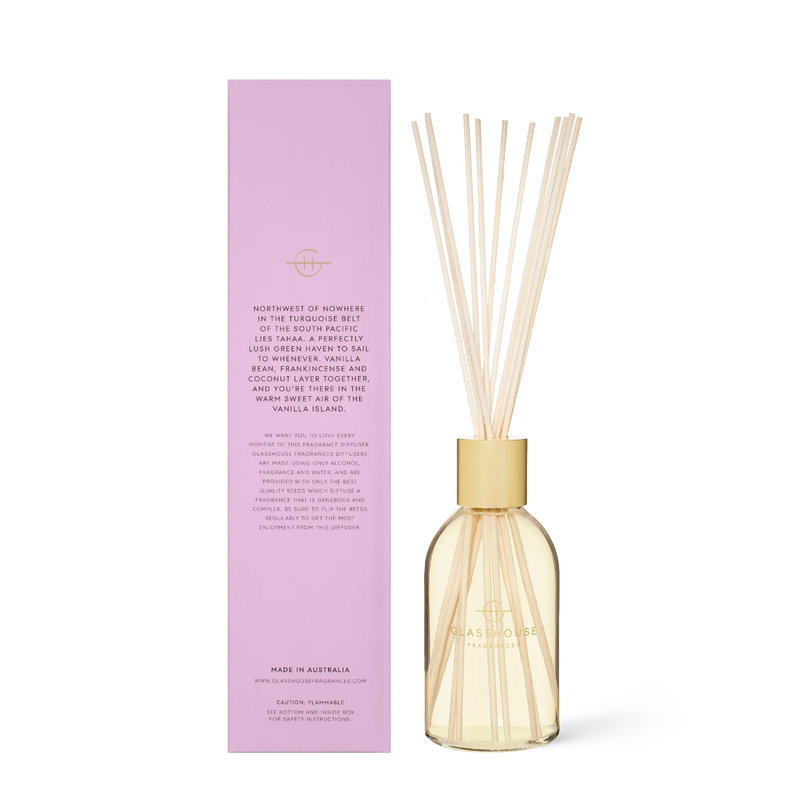 Glasshouse 250ml Tahaa Affair Fragrance Diffuser - Vanilla Caramel