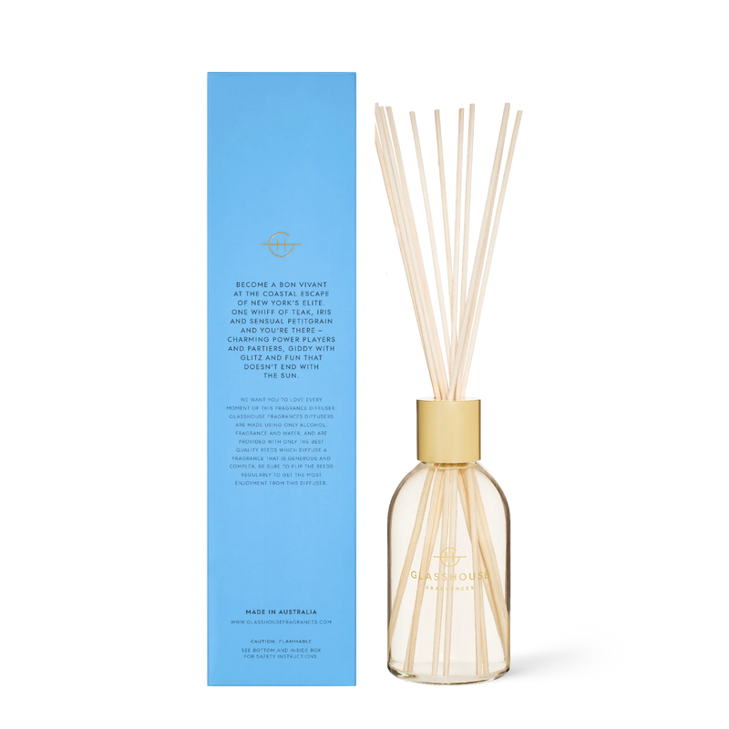 Glasshouse 250ml The Hamptons Diffuser - Teak & Petitgrain