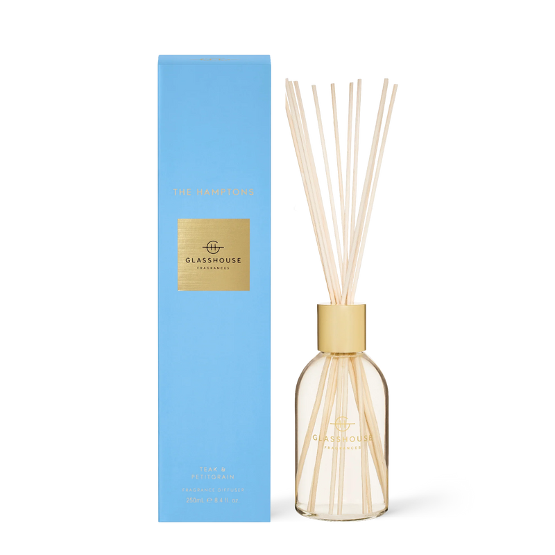 Glasshouse 250ml The Hamptons Diffuser - Teak & Petitgrain