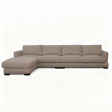 Harlow 4 Seater Lounge with Ottoman - Sand