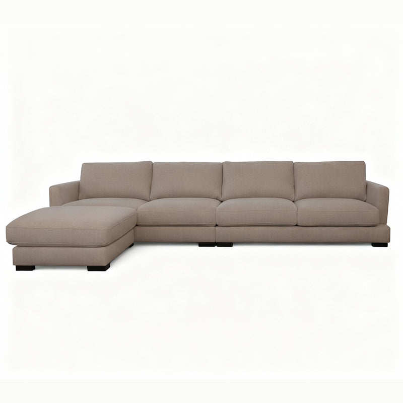 Harlow 4 Seater Lounge with Ottoman - Sand
