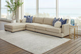Harlow 4 Seater Lounge with Ottoman - Sand