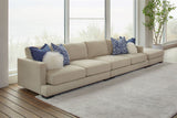 Harlow 4 Seater Lounge with Ottoman - Sand
