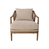 Harrington Arm Chair - Flaxseed with Antique Oak Legs