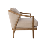 Harrington Arm Chair - Flaxseed with Antique Oak Legs