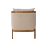 Harrington Arm Chair - Flaxseed with Antique Oak Legs