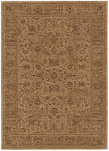 Heritage Distressed Border Rug - Mustard