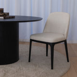 Ellery Dining Chair - Ecru with Ebony Legs
