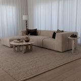 Saatchi 3 Seater with Ottoman - Preston Marshmallow