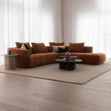 Cruz 3 Seater with Chaise - Rust