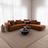 Cruz 3 Seater with Chaise - Rust