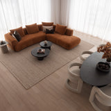 Cruz 3 Seater with Chaise - Rust