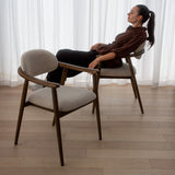Hawthorne Dining Chair - Sandstone with Sable Legs