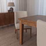 Devon Dining Chair - Ecru with Smoked Ash Legs