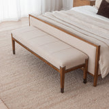 Norwick Bench Seat - Flaxseed with Antique Oak Legs