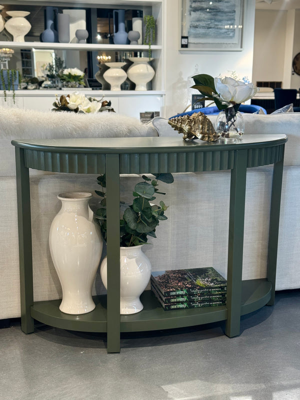 Hudson Wood Console - Olive