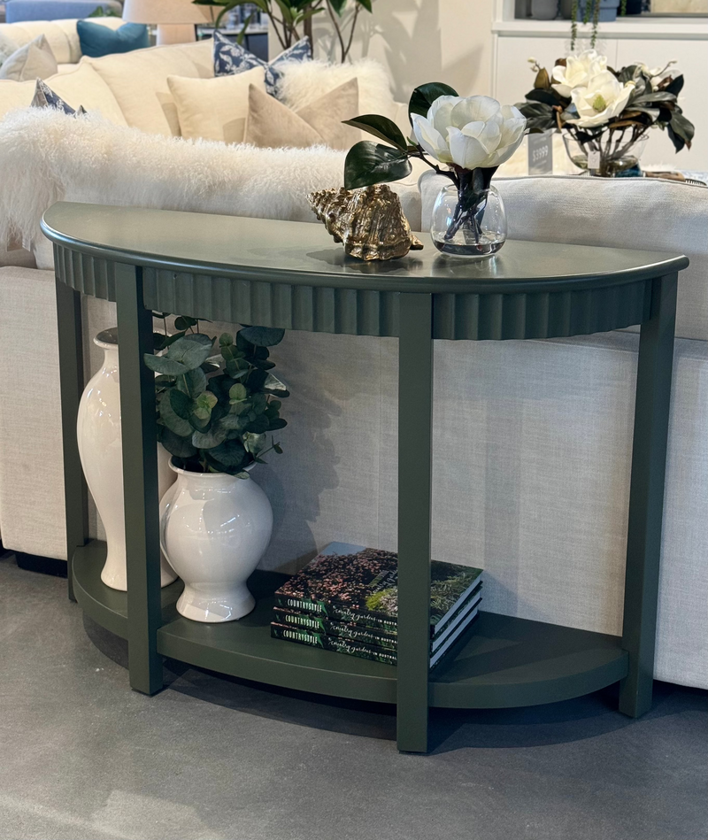 Hudson Wood Console - Olive