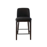 Ellery Counter Stool - Noir with Walnut Legs