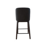 Ellery Counter Stool - Noir with Walnut Legs