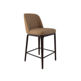 Ellery Counter Stool - Camel with Walnut Legs