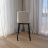 Ellery Counter Stool - Ecru with Ebony Legs