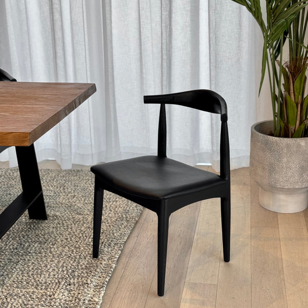 Elm Elbow Chair - Black