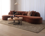 Bellini Curved 4 Seater Modular Lounge - Grace Cognac