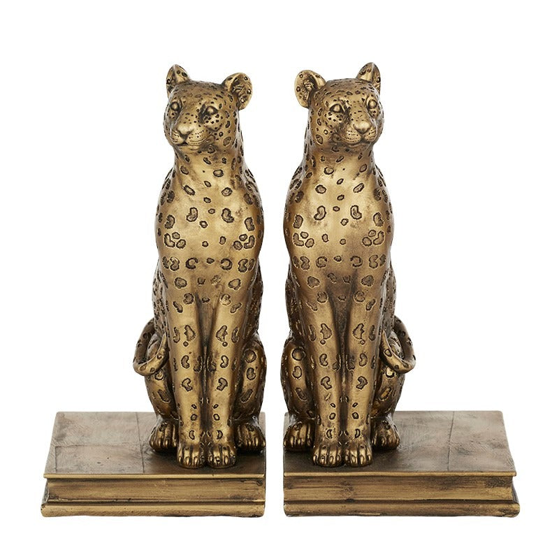 Leo Leopard S/2 Bookends – The Furniture Gallery