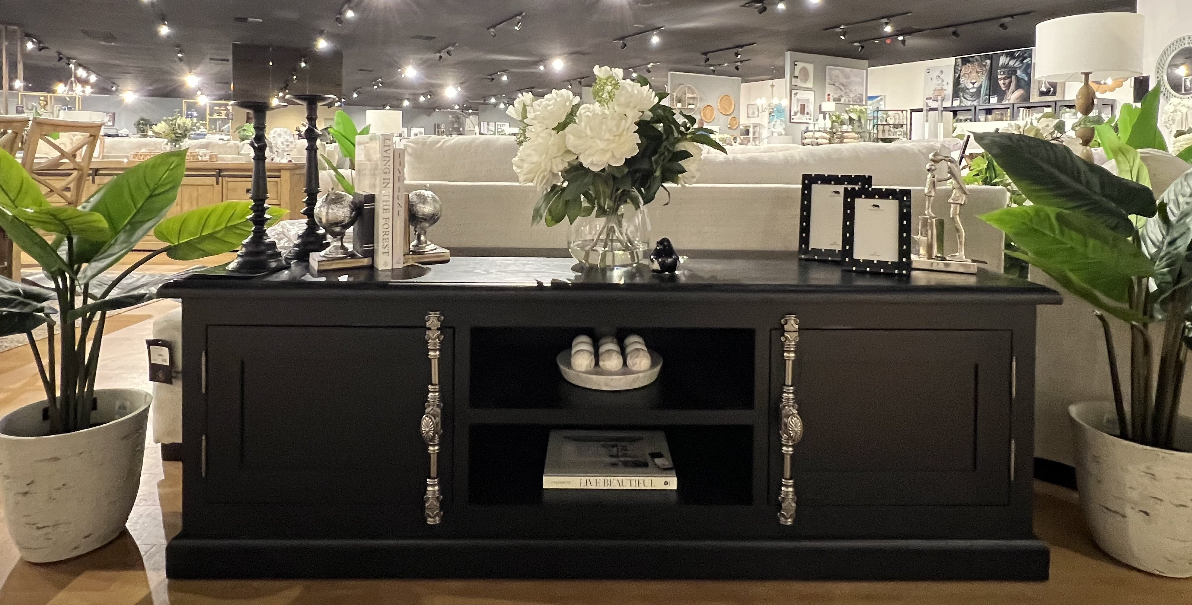 Buy Lyon Oak Wood Entertainment Unit Black in Perth, Osborne Park, and Joondalup The