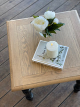Lyon Oak Wood End Table - Black & Natural