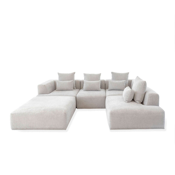 Axel U-Shaped Lounge Suite - Grey Gum