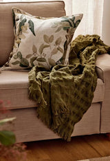 Blake Waffle Throw - Olive