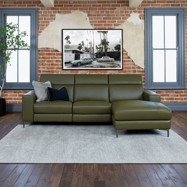 Manhattan 3 Seater Recliner Chaise Lounge - Regatta Fern