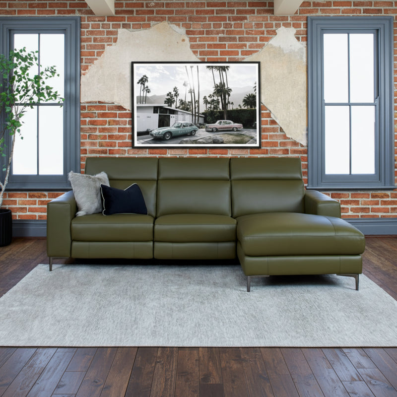Manhattan 3 Seater Recliner Chaise Lounge - Regatta Fern