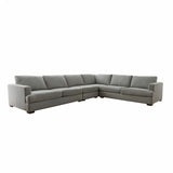 Monaco Corner Lounge - (additional armless) 6 Extra Wide Seats - Light Grey