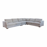 Monaco Corner Lounge - (additional armless seat) - 6 Extra Wide Seats - Apollo Marshmallow
