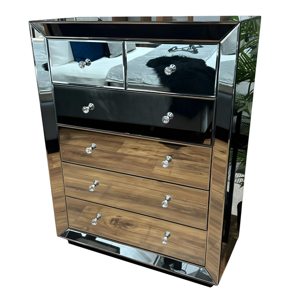 Monroe Mirrored Chest - Smoke