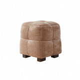 Monroe Square Ottoman - Almond