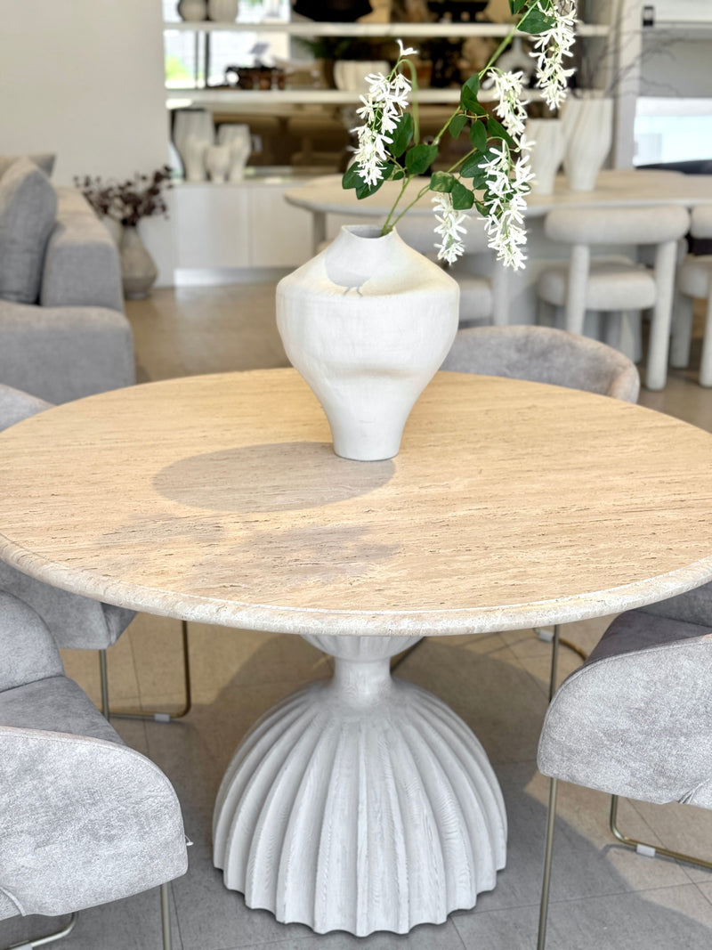 Josephine Travertine Dining Table