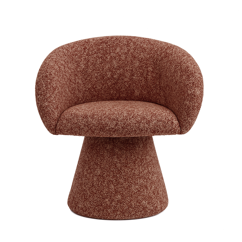 Noemi Swivel Dining Chair - Auburn Tweed