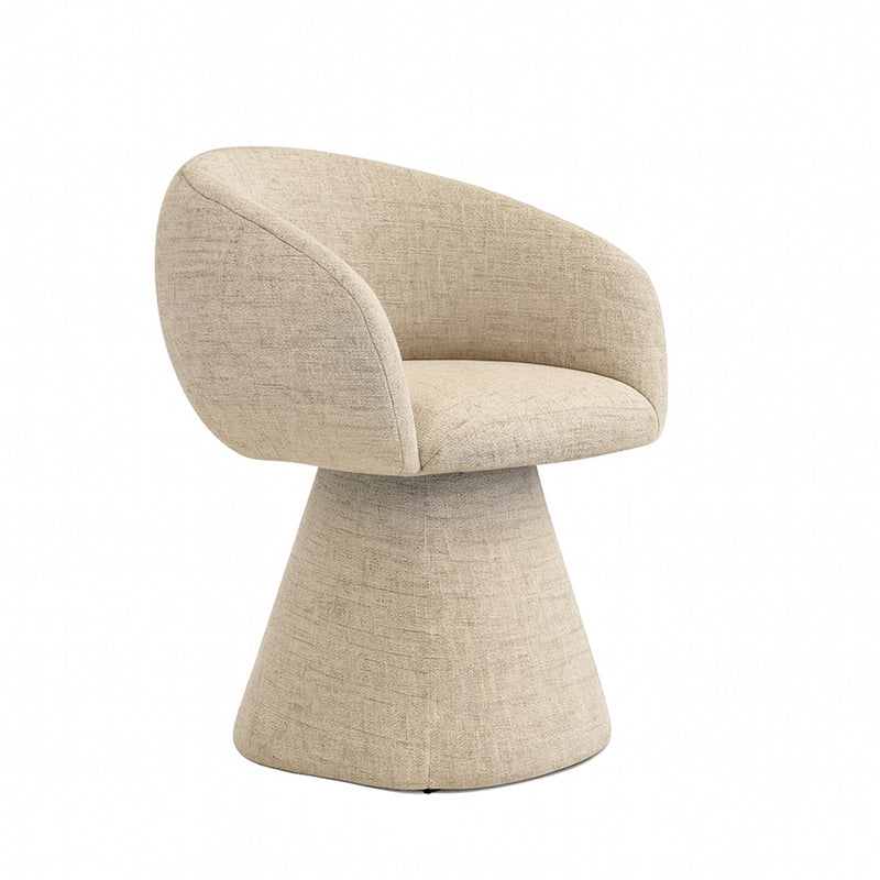 Noemi Swivel Dining Chair - Oat