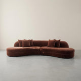Bellini Curved 4 Seater Modular Lounge - Grace Cognac