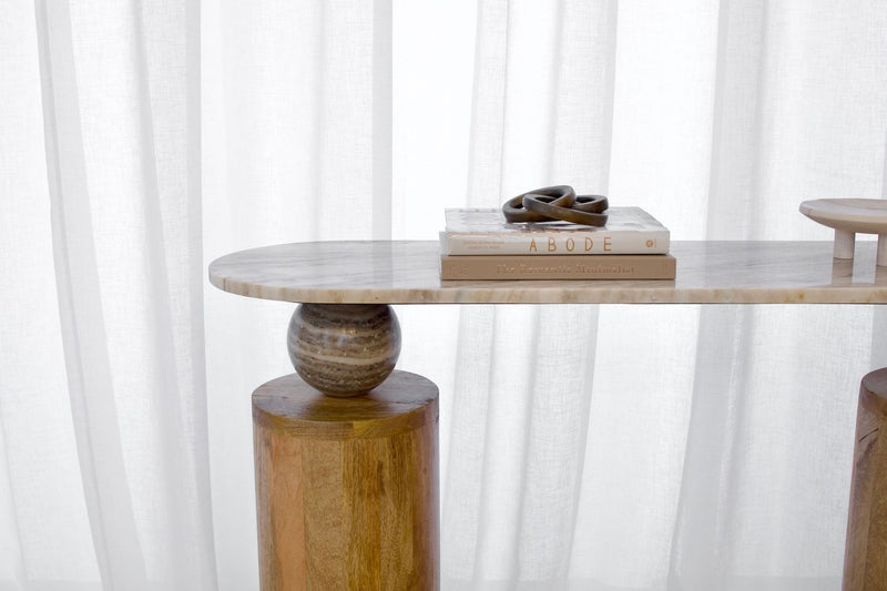 Sfera Marble/Wood Console