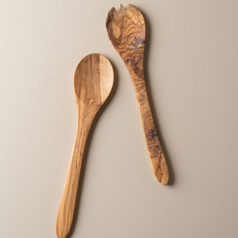 Olive Wood Salad Servers